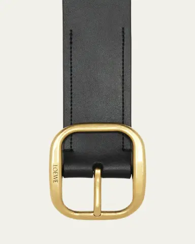 Loewe Curved Buckle Leather Belt | Thumbnail 4