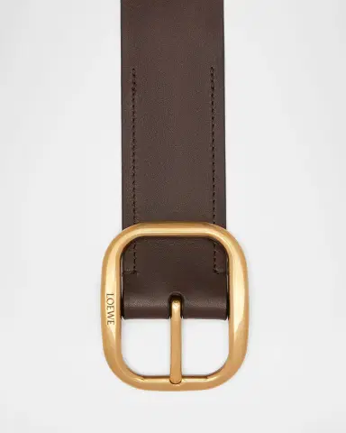 Loewe Curved Buckle Leather Belt | Thumbnail 6