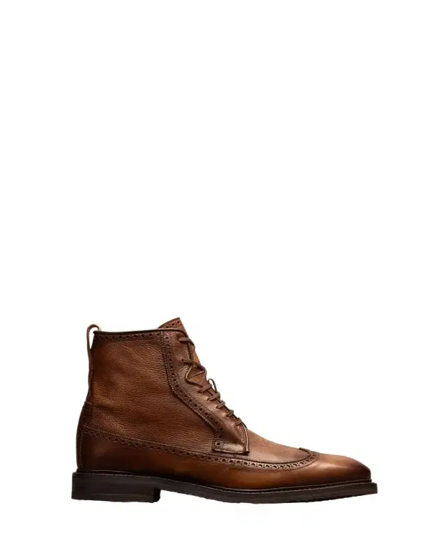 Men's Marshall Grained Brogue Leather Hiking Boots