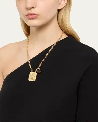 Marie Lichtenberg Dragon Scapular and Ebony Dado Pendants on Rosa Classic Chain Necklace | Thumbnail 2 Marie Lichtenberg Dragon Scapular and Ebony Dado Pendants on Rosa Classic Chain Necklace | Thumbnail 2
