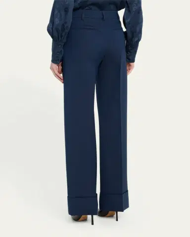 Valentino Garavani Cuffed Suiting Wool Trousers | Thumbnail 3