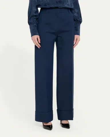 Valentino Garavani Cuffed Suiting Wool Trousers | Thumbnail 4