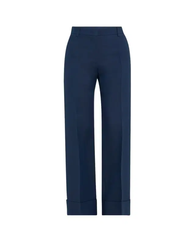 Cuffed Suiting Wool Trousers