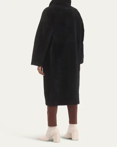 Gorski Reversible Textured Shearling Lamb Coat | Thumbnail 3