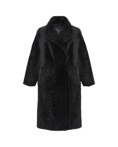 Gorski Reversible Textured Shearling Lamb Coat | Thumbnail 1