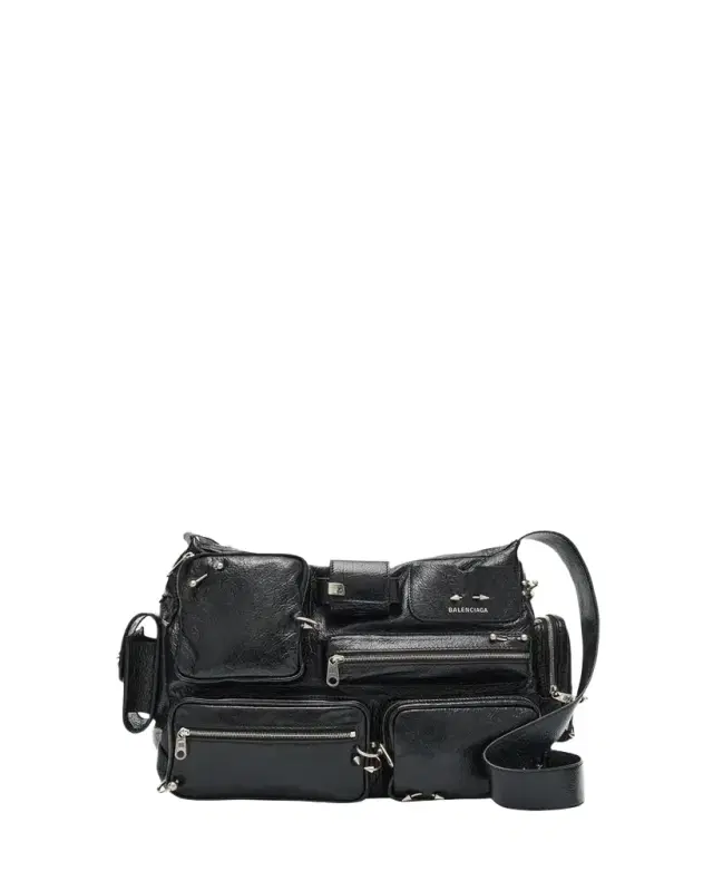 Men's Pierced Arena Lambskin Messenger Bag