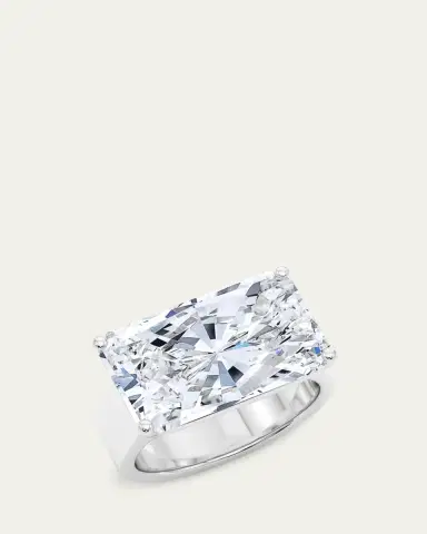 HauteCarat Men's Radiant Lab Grown Diamond East-West Band | Thumbnail 2 HauteCarat Men's Radiant Lab Grown Diamond East-West Band | Thumbnail 2