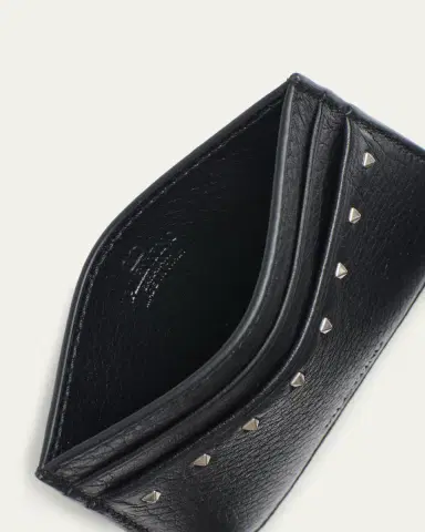 Valentino Garavani Men's Leather Rockstud Card Holder | Thumbnail 3