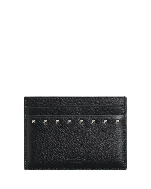 Valentino Garavani Men's Leather Rockstud Card Holder
