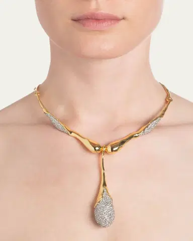 ALEXIS BITTAR Solanales Crystal Teardrop Collar | Thumbnail 2