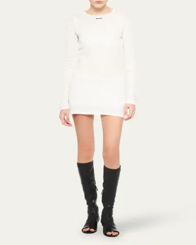 Miu Miu Long-Sleeve Fitted Mini Dress | Thumbnail 4