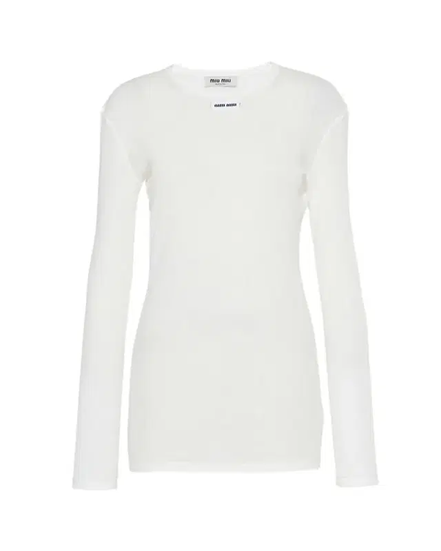 Miu Miu Long-Sleeve Fitted Mini Dress