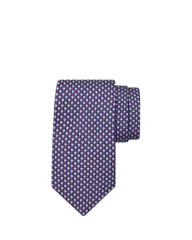 Ferragamo Men's Ping-Pong Print Silk Tie | Thumbnail 1 Ferragamo Men's Ping-Pong Print Silk Tie | Thumbnail 1