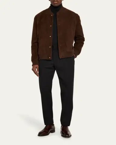 Bontoni Men's Vittorio Reverse Stitch Perforated Cap-Toe Oxfords | Thumbnail 3
