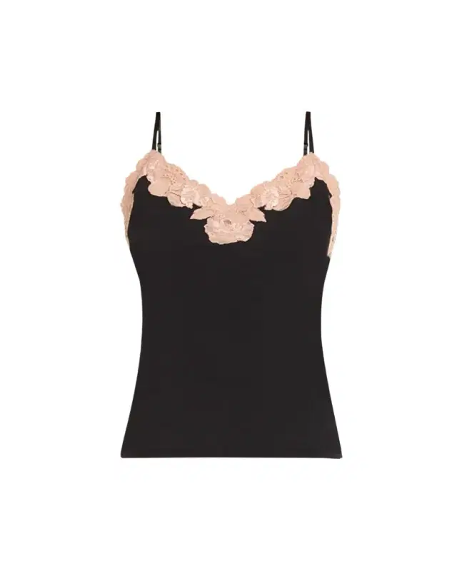 Josie Natori Imagine Lace-Trim Jersey Cami