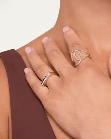 Lana 14K Gold Skinny Illuminating Diamond Ring | Thumbnail 6