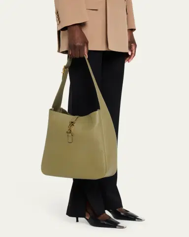 Saint Laurent Le 5 A 7 Large Shoulder Bucket Bag in Smooth Leather | Thumbnail 2 Saint Laurent Le 5 A 7 Large Shoulder Bucket Bag in Smooth Leather | Thumbnail 2