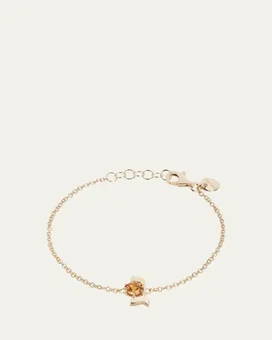 Procaccia Jewelry 18K Gold Hebrew GIMEL Initial Bracelet | Thumbnail 4