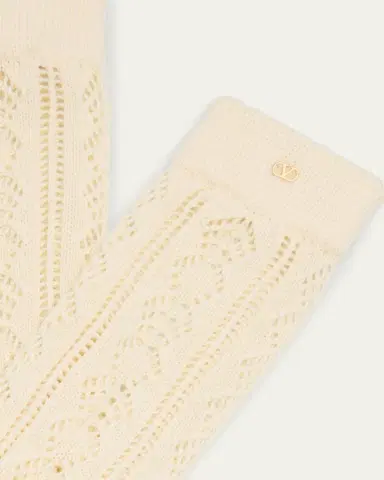 Valentino Garavani VLogo Cotton Knit Over-Calf Socks | Thumbnail 2
