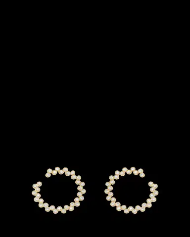 Viltier 18K Yellow Gold Clique Twist Diamond Hoop Earrings | Thumbnail 2