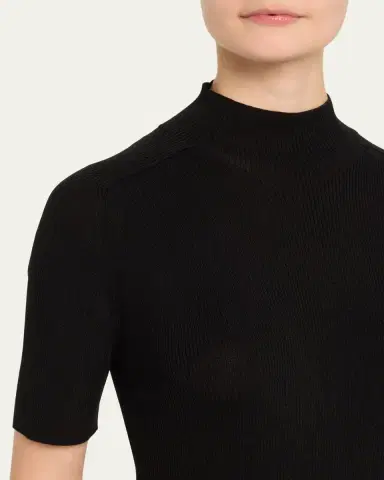 Lafayette 148 New York Ribbed Mock-Neck Sweater | Thumbnail 14 Lafayette 148 New York Ribbed Mock-Neck Sweater | Thumbnail 14