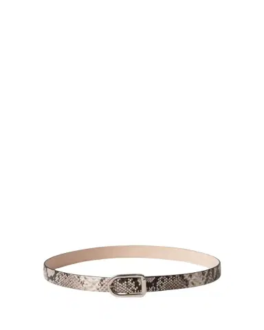 Déhanche Mija Snake-Embossed Leather Skinny Belt | Thumbnail 1 Déhanche Mija Snake-Embossed Leather Skinny Belt | Thumbnail 1