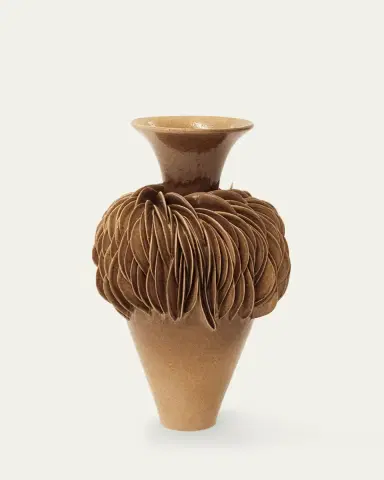 LORENE CAVAGNA CERAMIQUE Fractal Stoneware Vase, 14" | Thumbnail 2