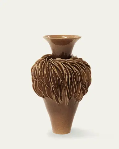 LORENE CAVAGNA CERAMIQUE Fractal Stoneware Vase, 14" | Thumbnail 3