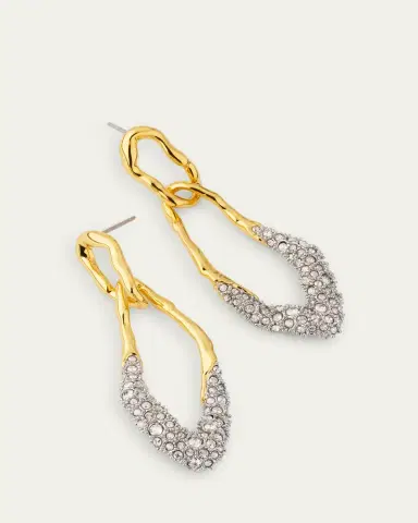 Alexis Bittar Solanales Crystal Double Link Earrings | Thumbnail 3