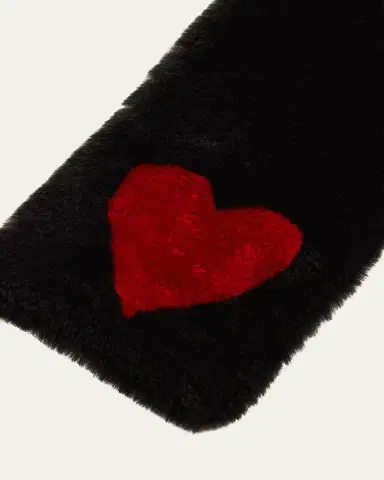 Pologeorgis Heart Lamb Shearling Scarf | Thumbnail 4