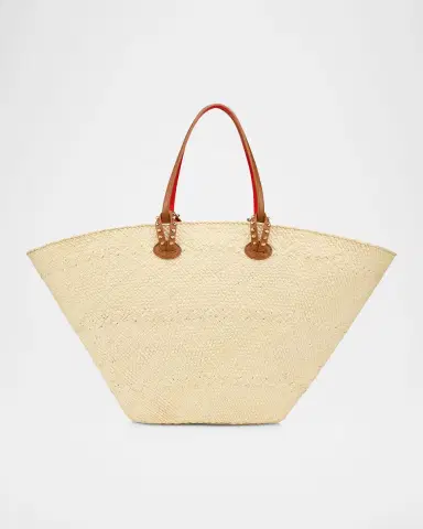 Christian Louboutin Cabata Large Basket Tote Bag in Raffia and Leather | Thumbnail 3 Christian Louboutin Cabata Large Basket Tote Bag in Raffia and Leather | Thumbnail 3