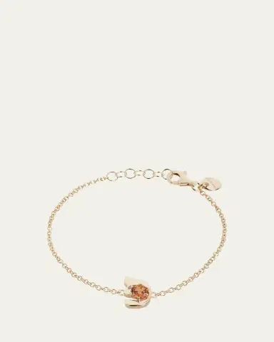 Procaccia Jewelry 18K Gold Hebrew PEH Initial Bracelet | Thumbnail 4