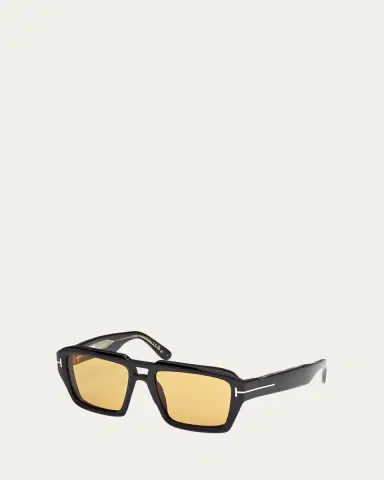 Tom Ford Men's FT1202M Acetate Rectangle Sunglasses | Thumbnail 2 Tom Ford Men's FT1202M Acetate Rectangle Sunglasses | Thumbnail 2