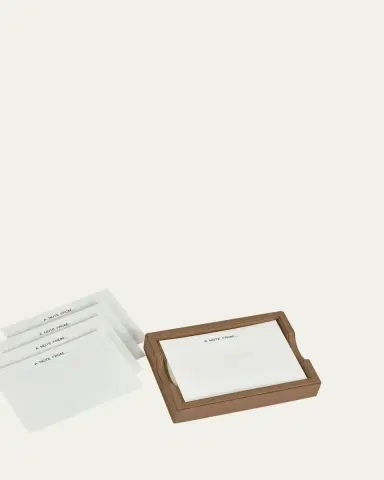 Graphic Image Leather Memo Tray with 100 "A Note From" Note Cards | Thumbnail 3