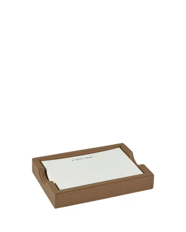 Graphic Image Leather Memo Tray with 100 "A Note From" Note Cards