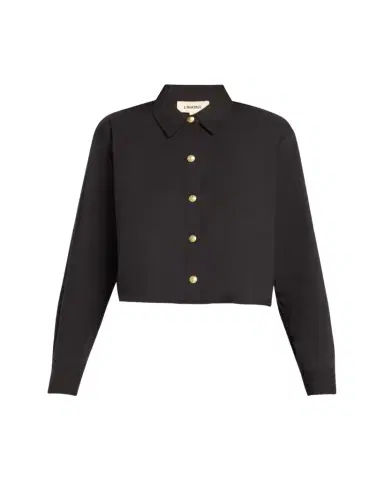 L'Agence Cosette Cropped High-Low Shirt | Thumbnail 1 L'Agence Cosette Cropped High-Low Shirt | Thumbnail 1