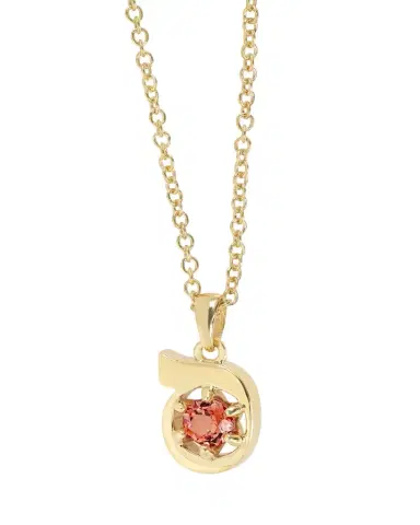 Procaccia Jewelry 18K Gold Hebrew SAMECH Initial Necklace | Thumbnail 1 Procaccia Jewelry 18K Gold Hebrew SAMECH Initial Necklace | Thumbnail 1