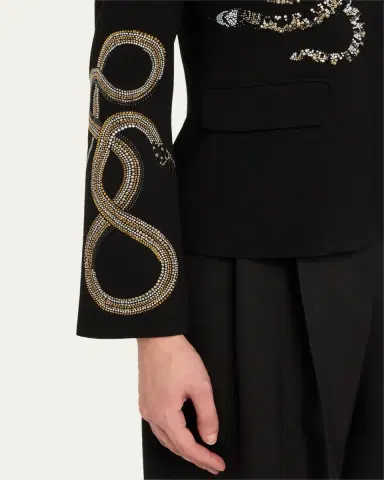 Libertine Reptilian Single-Breasted Short Blazer | Thumbnail 2
