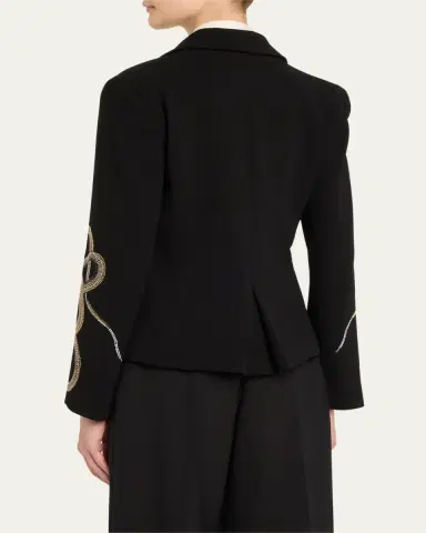 Libertine Reptilian Single-Breasted Short Blazer | Thumbnail 5