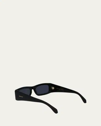 Ferragamo Men's Classic Logo Acetate Rectangle Sunglasses, 57mm | Thumbnail 3