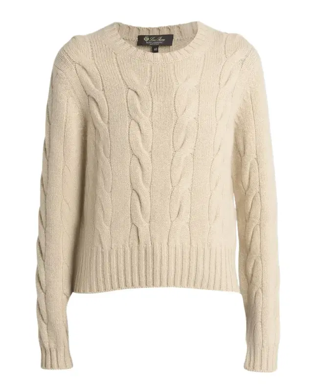 Napier Cashmere Cable-Knit Sweater