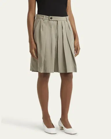 SETCHU Hakama Pleated Wool Shorts | Thumbnail 4