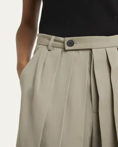 SETCHU Hakama Pleated Wool Shorts | Thumbnail 5