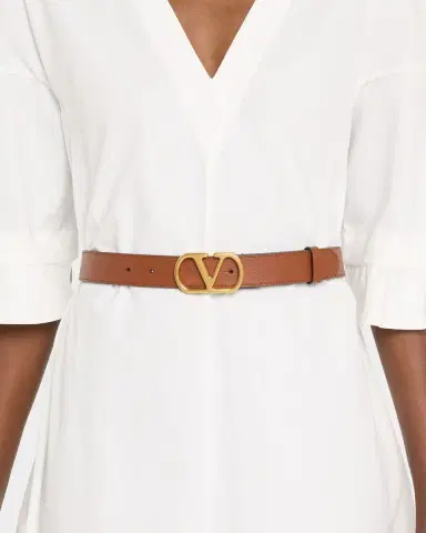 Valentino Garavani VLogo Signature Leather Belt, 30mm | Thumbnail 11