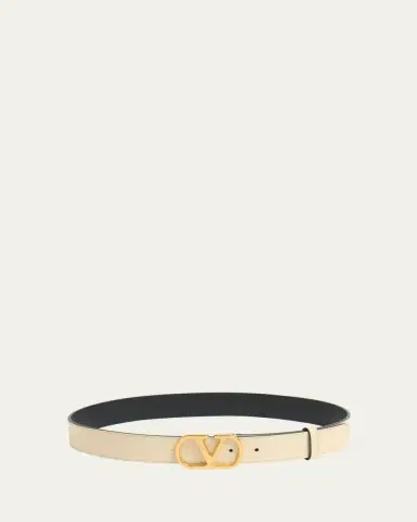 Valentino Garavani VLogo Signature Leather Belt, 30mm | Thumbnail 5