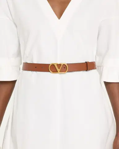 Valentino Garavani VLogo Signature Leather Belt, 30mm | Thumbnail 8