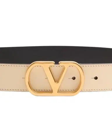 Valentino Garavani VLogo Signature Leather Belt, 30mm | Thumbnail 1