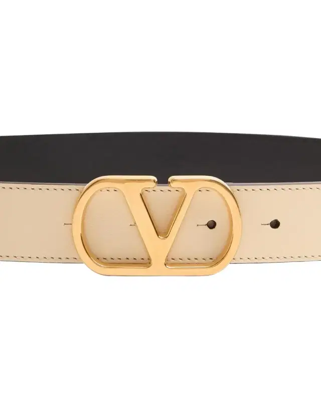VLogo Signature Leather Belt, 30mm
