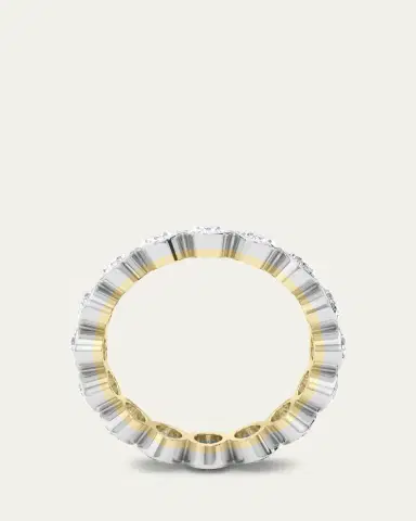HauteCarat 18K Oval Cut Bezel Lab Grown Diamond Eternity Band, 7.5tcw | Thumbnail 4 HauteCarat 18K Oval Cut Bezel Lab Grown Diamond Eternity Band, 7.5tcw | Thumbnail 4