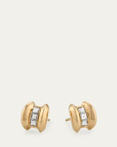 Lizzie Mandler Fine Jewelry 18K Yellow Gold Anchor Carre Diamond Stud Earrings | Thumbnail 3 Lizzie Mandler Fine Jewelry 18K Yellow Gold Anchor Carre Diamond Stud Earrings | Thumbnail 3